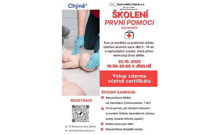 Školení první pomoci pro rodiče