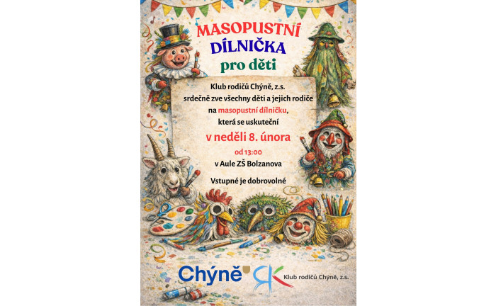 Masopustní dílnička pro děti